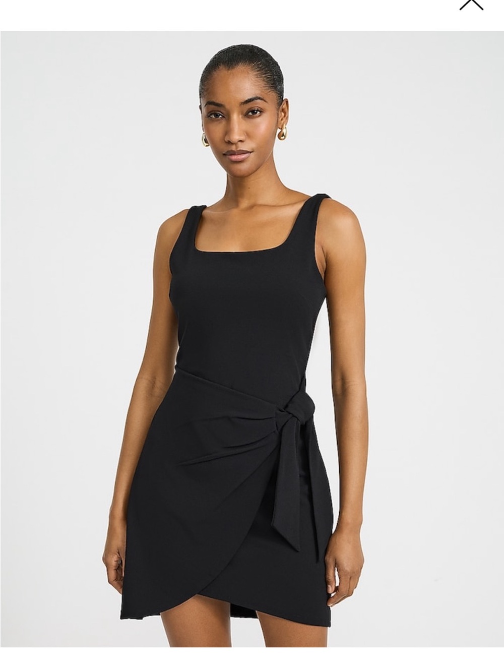 Express Black Midi Scoop Neck Dress